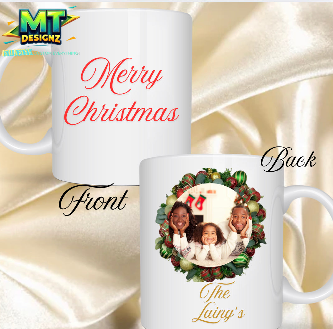Holiday Mugs Christmas Design- Customize by email MTDesignz.shop@gmail.com after purchasing