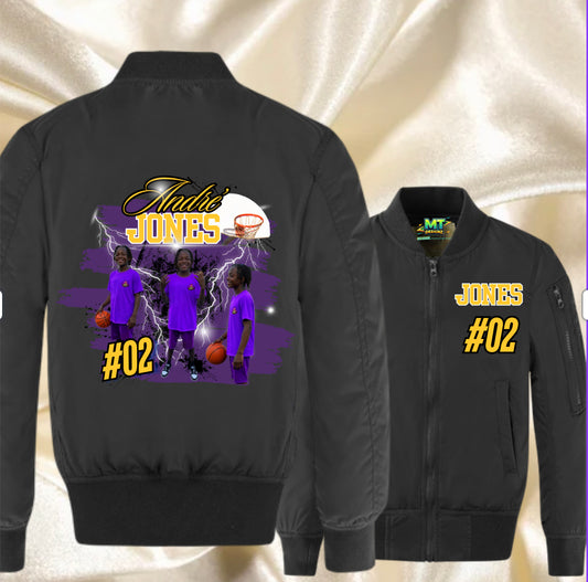 Youth Custom Winter Insulated Bomber Jacket: E-mail for Customization after purchase: