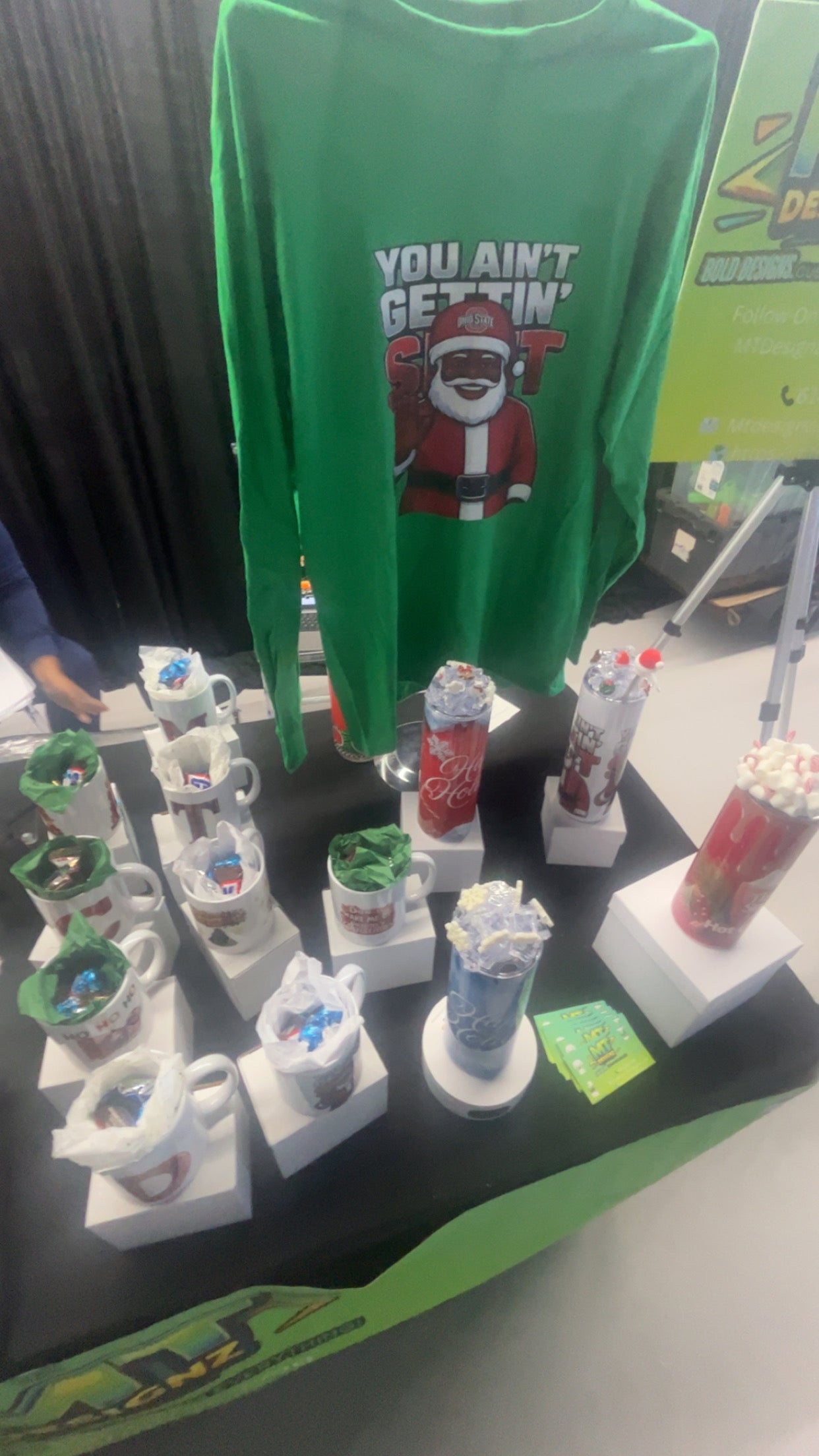 Holiday Custom "You aint gettin s***" Design Cotton Long Sleeve Shirts: E-mail for Customization after purchase- email within 24 hrs to change color shirt, design color or alterations