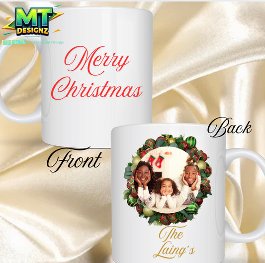 Holiday Mugs Christmas  Design- Customize by email MTDesignz.shop@gmail.com after purchasing