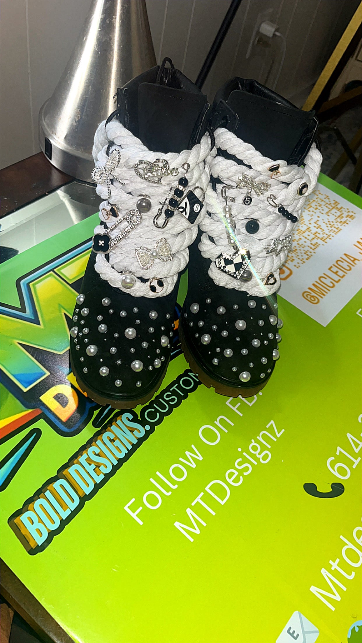 Custom Charm Jumbo Rope Boots- Provide your own boots