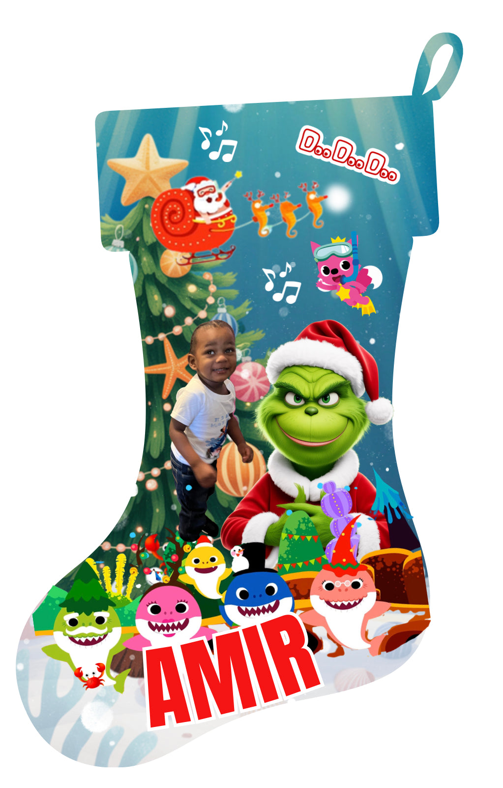 Custom Holiday Stockings- Choose a Design from photo Description or submit a new one- Email photos and name for customization!