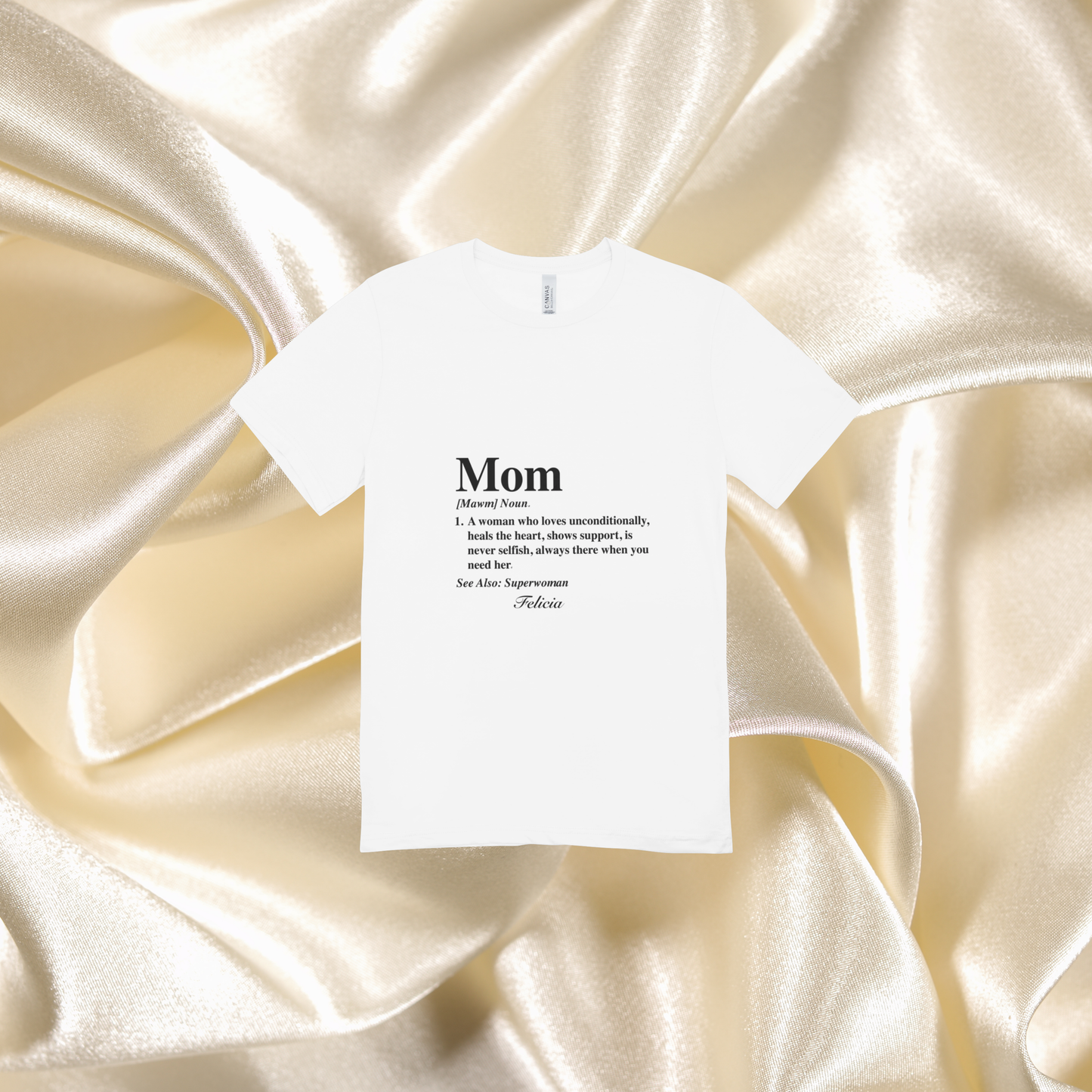 MOM- Definition Superwoman Custom Women’s V-Neck Shirt add name