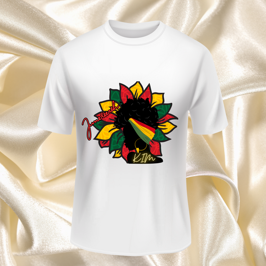 Juneteenth Woman Design Custom Women’s V-Neck Shirt add name