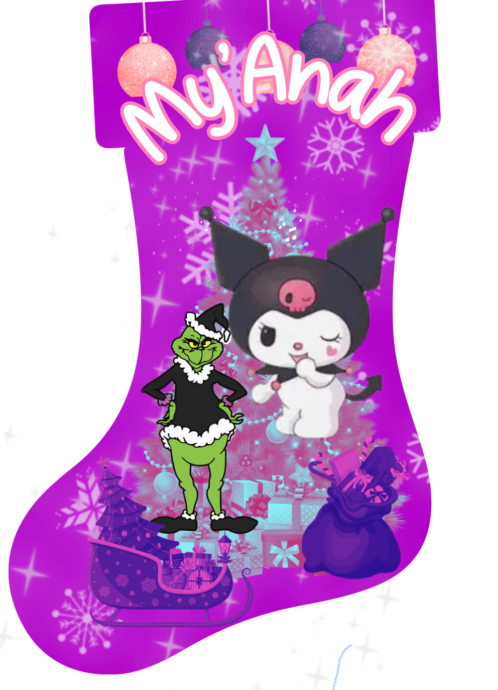 Custom Holiday Stockings- Choose a Design from photo Description or submit a new one- Email photos and name for customization!