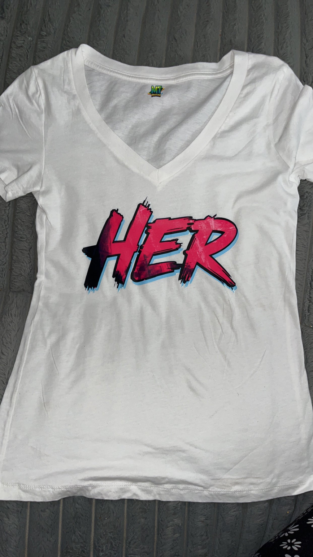 Adult HIM Custom Design T-Shirt: E-mail for Customization after purchase- Be Sure to select which Design Crew- Neck or V-Neck prior to adding to cart!