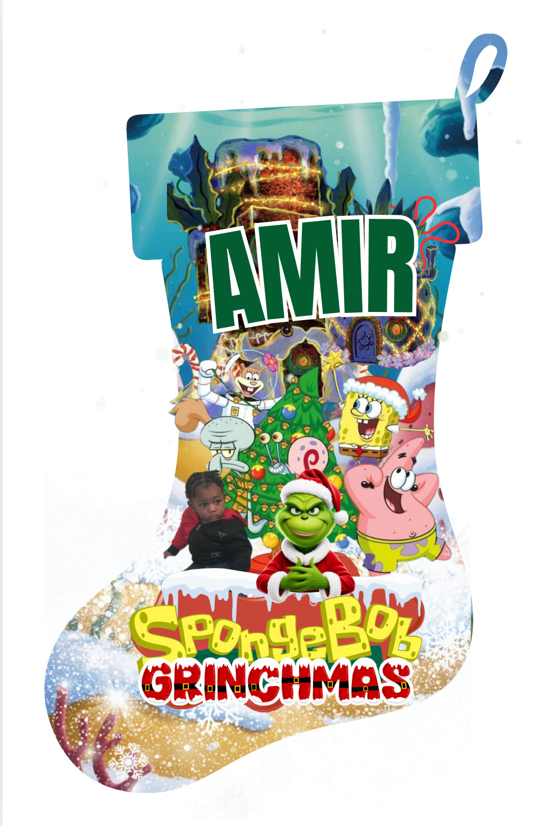 Custom Holiday Stockings- Choose a Design from photo Description or submit a new one- Email photos and name for customization!