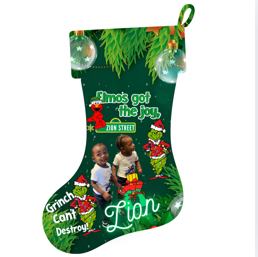 Custom Holiday Stockings- Choose a Design from photo Description or submit a new one- Email photos and name for customization!