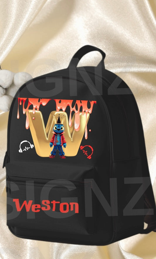 Stitch Boys Custom Design Water-Resistant Bookbags: Email Child’s Name