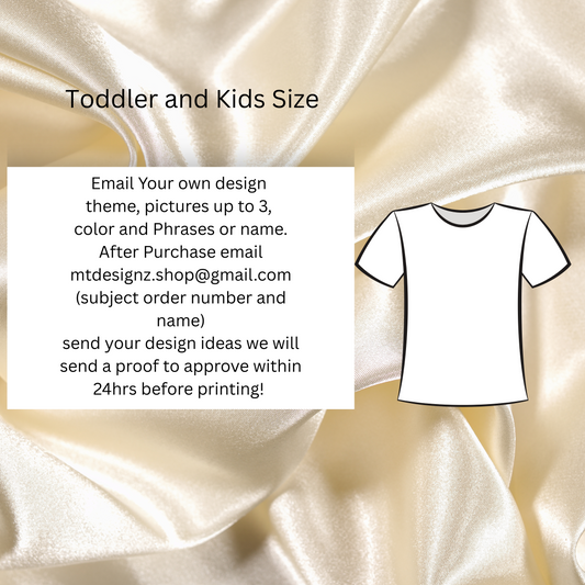 Kids and Toddler Custom T-Shirt Crew-Neck Complete Custom Design