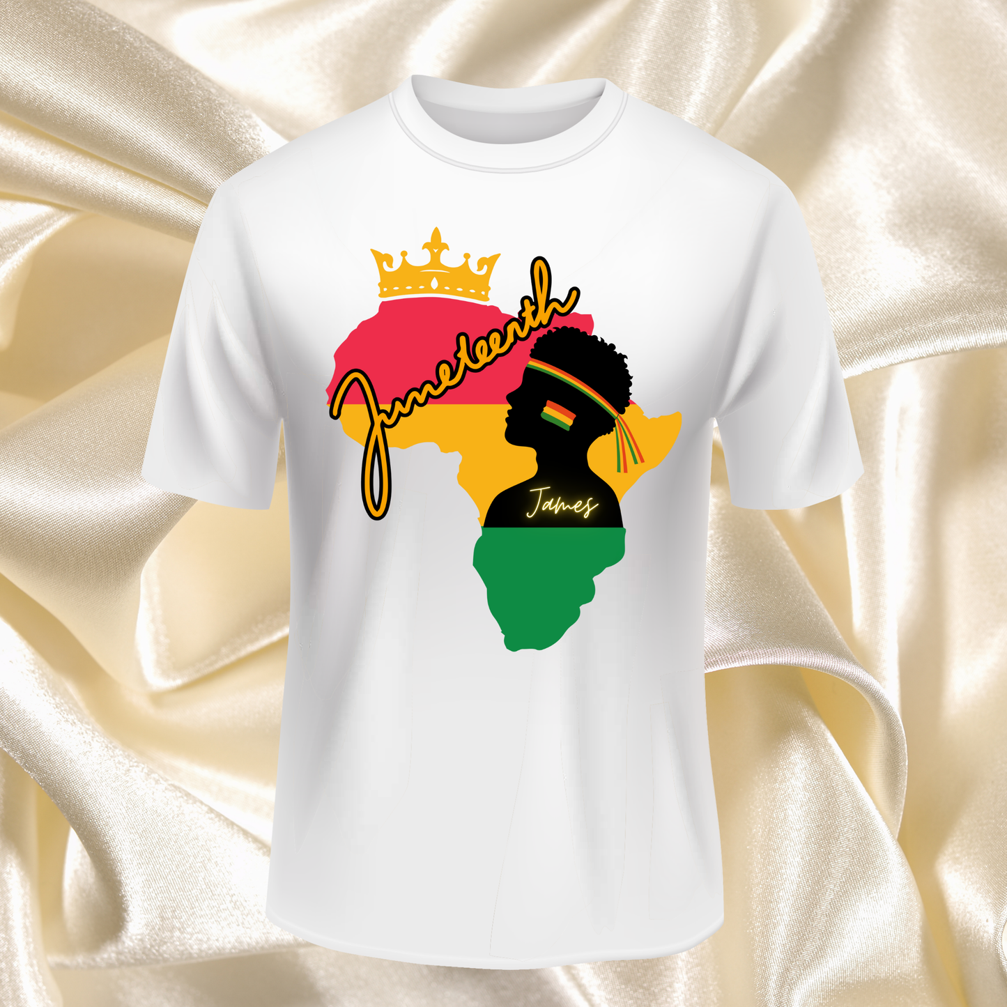 Custom Juneteenth Design with Man unisex crew neck t-shirt