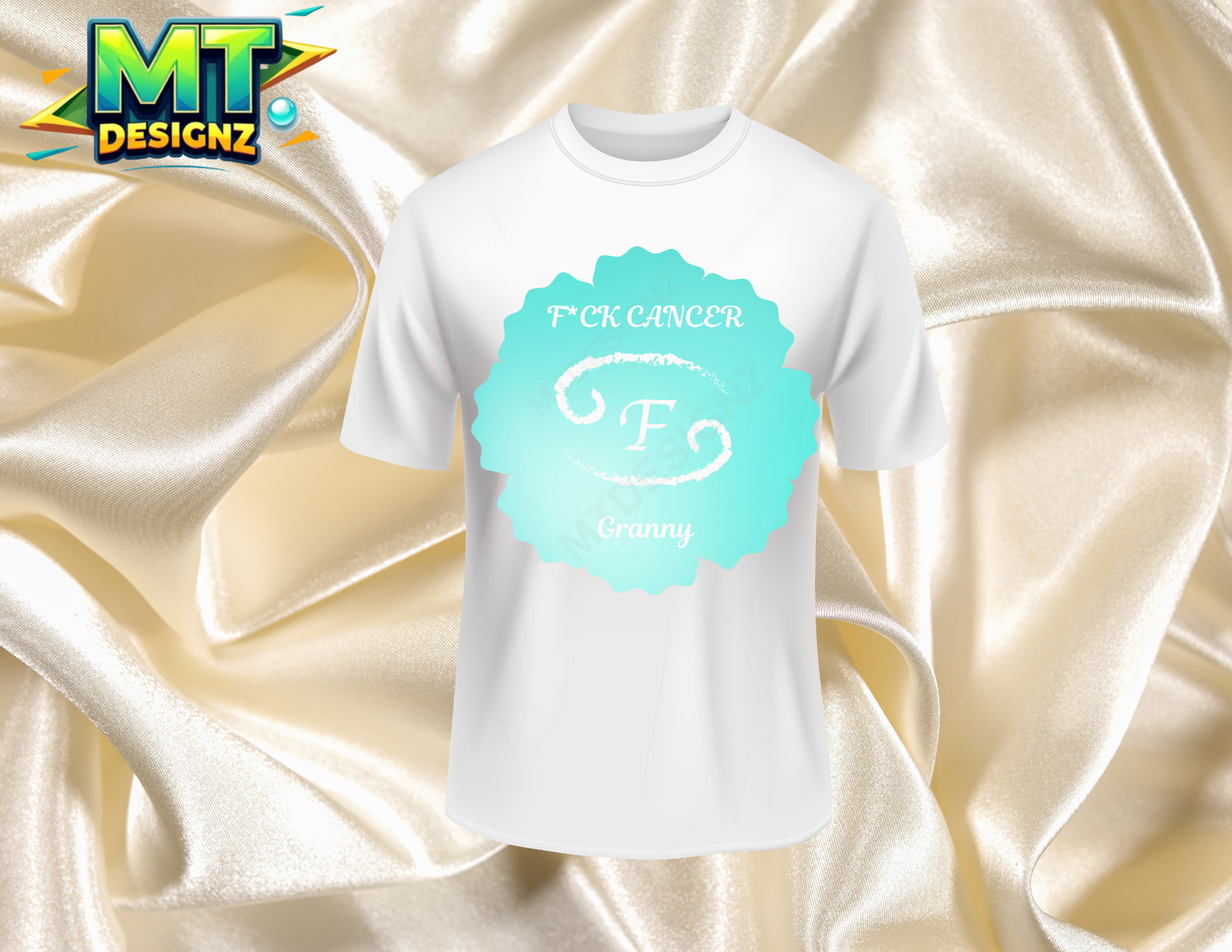 Custom F*ck Cancer Design choose your background color and added phrase( refer to color cancer chart) unisex crew neck t-shirt