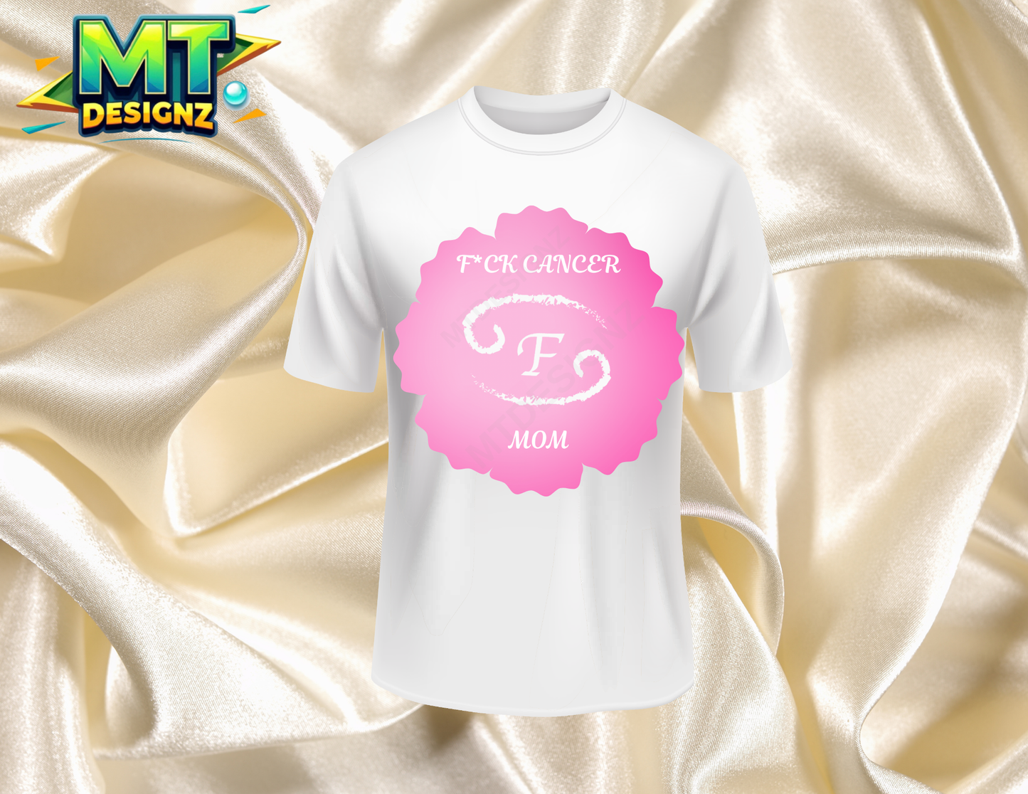 Custom F*ck Cancer Design choose your background color and added phrase( refer to color cancer chart) unisex crew neck t-shirt