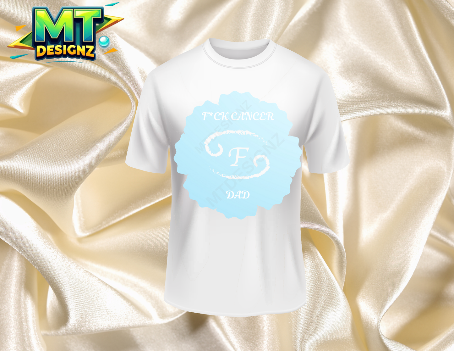 Custom F*ck Cancer Design choose your background color and added phrase( refer to color cancer chart) unisex crew neck t-shirt