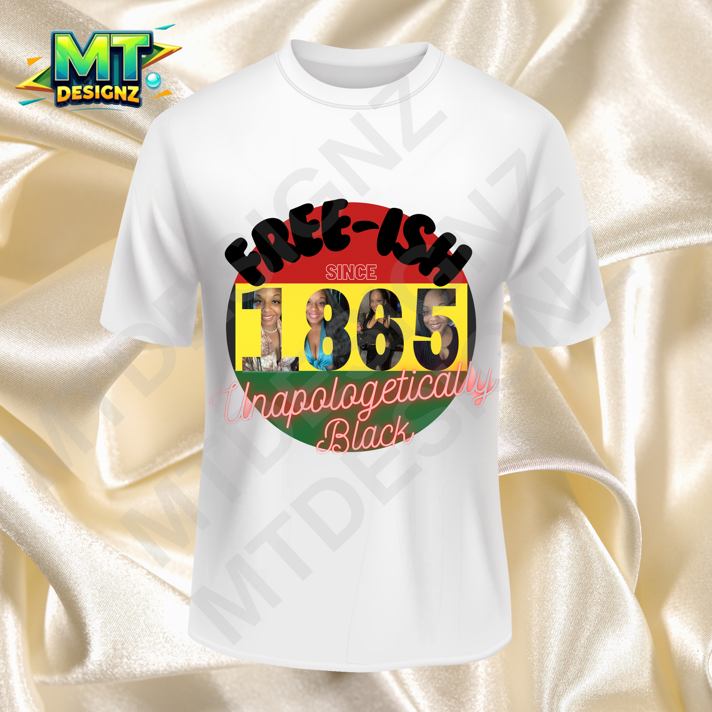 Custom Juneteenth Design free-ish since 1865 unisex crew neck t-shirt