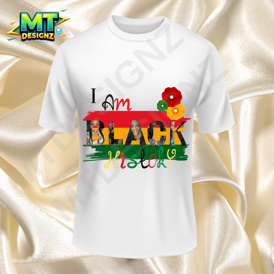 Custom Juneteenth Design I am black history unisex crew neck t-shirt
