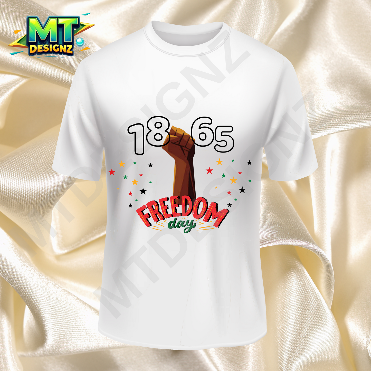 aCustom Juneteenth Design Male Fist unisex crew neck t-shirt