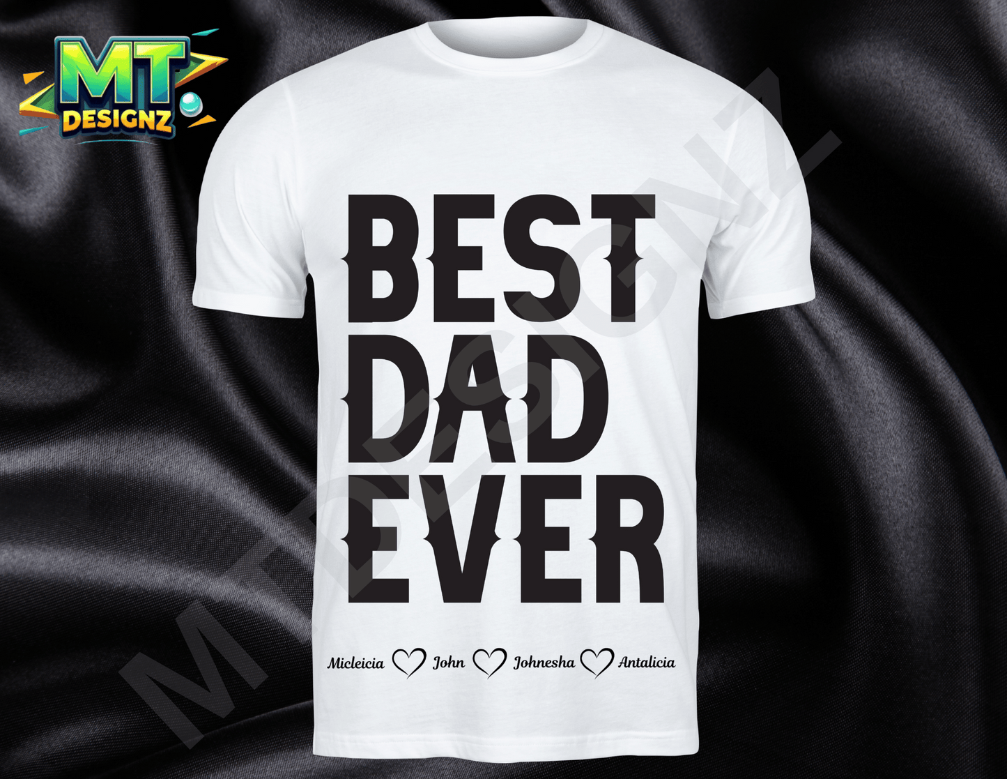 Custom Best Dad Ever Design unisex crew neck t-shirt