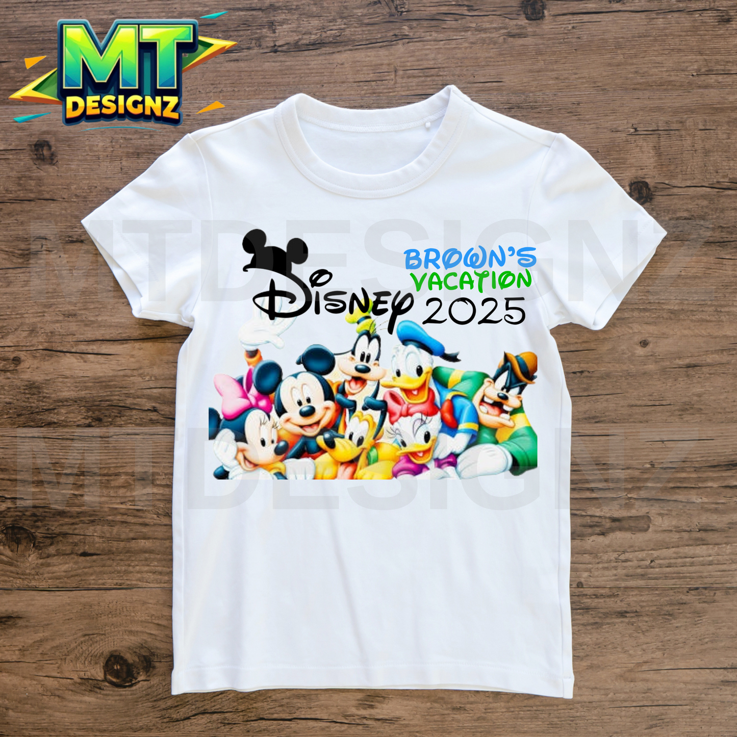 Disney Vacation Design 2 Toddler and Kids Custom T-Shirt Crew-Neck Complete Custom Design