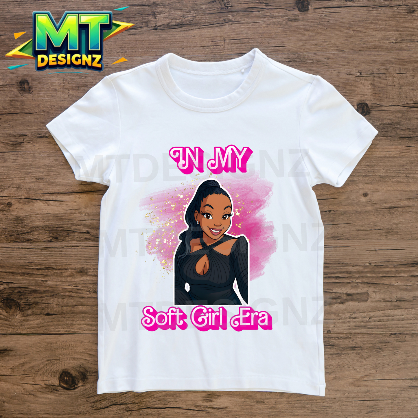 In My Soft Girl Era Custom unisex crew neck t-shirt send in your own picture for the image choose your fabric type and shirt color