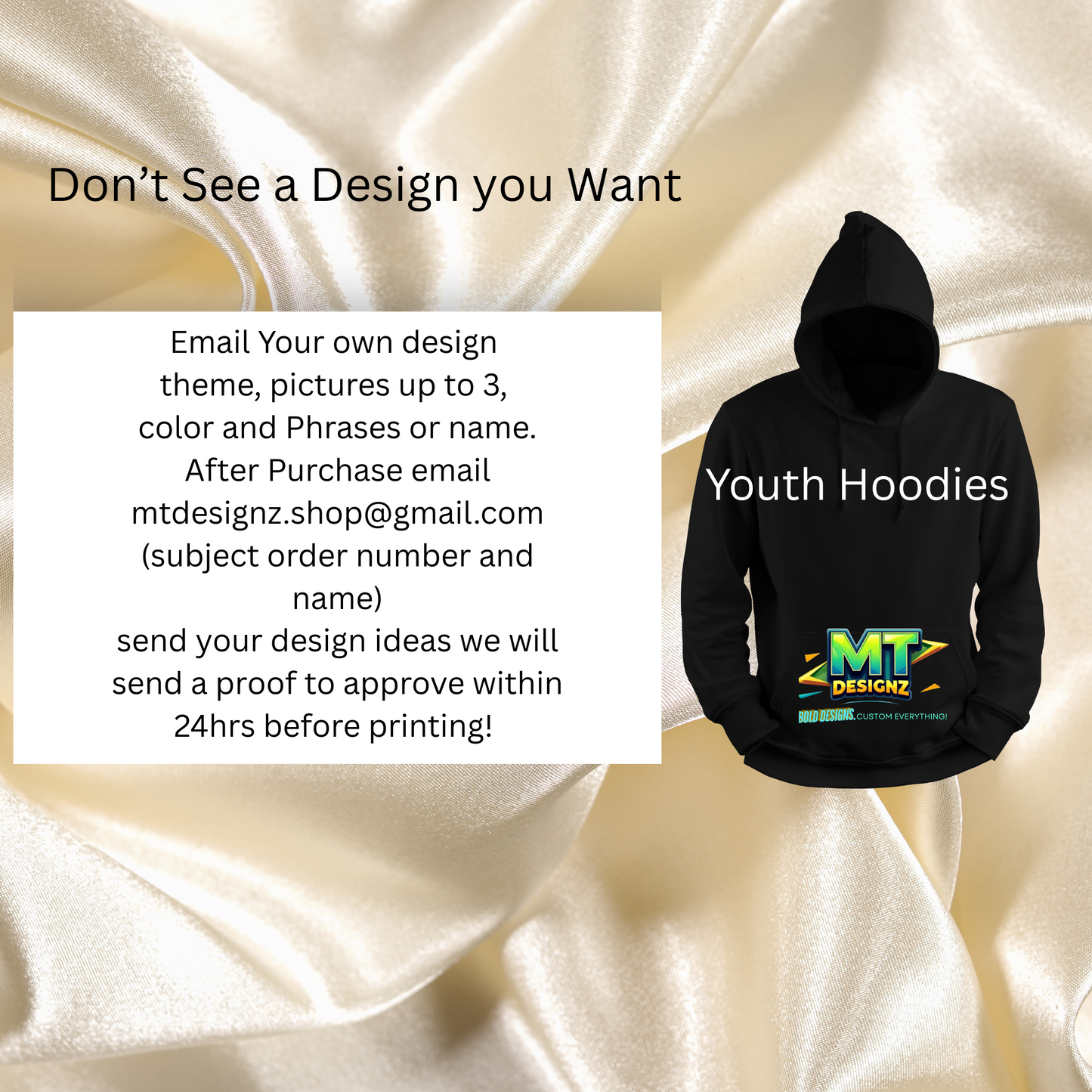 Youth Hoodies Complete Design- Email Custom Idea MTDesignz.shop@gmail.com