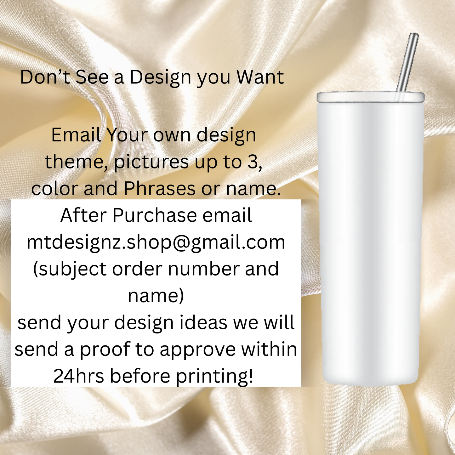 20 OZ Skinny Tumbler with straw Hot and Cold-Complete Custom Design